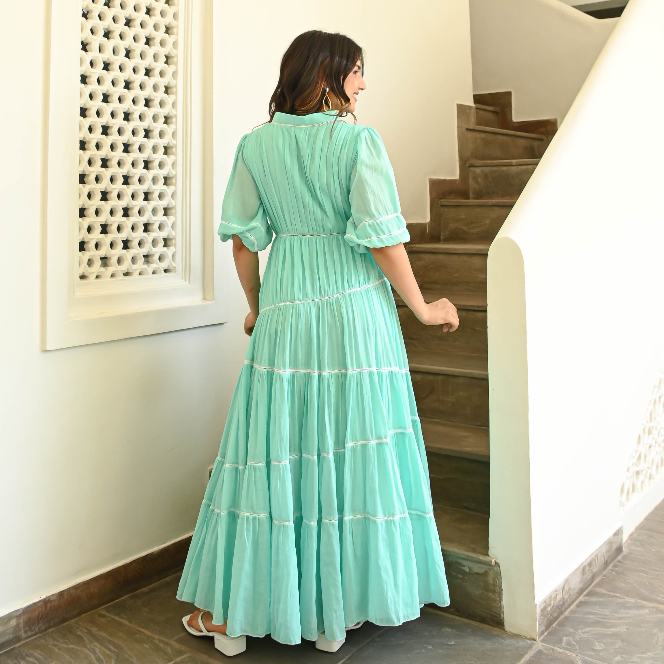 Designer Embellished Mint Green Lehenga Choli Bridal Dress – Nameera by  Farooq