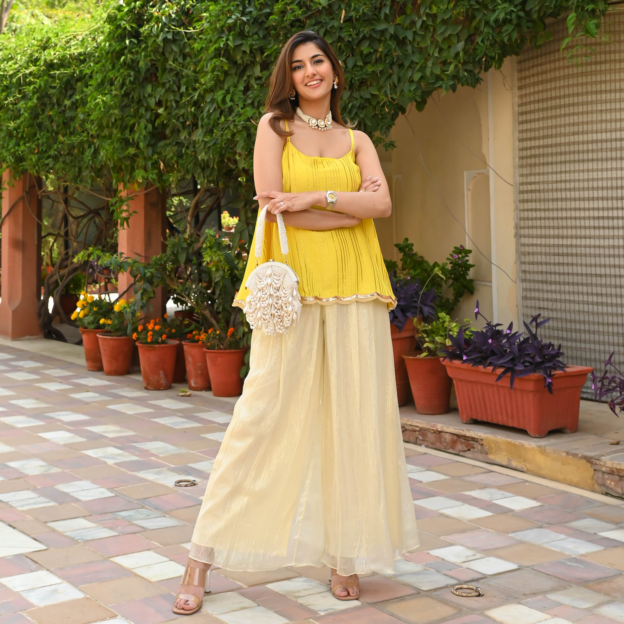 Buy SPYBY Silk Stripes Traditional Kurta With Off-White Pants Set |  Shoppers Stop